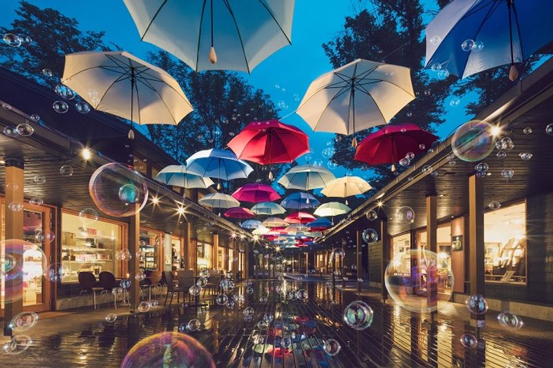 夜空にシャボン玉が浮かぶ！心の天気も晴れる軽井沢の風物詩