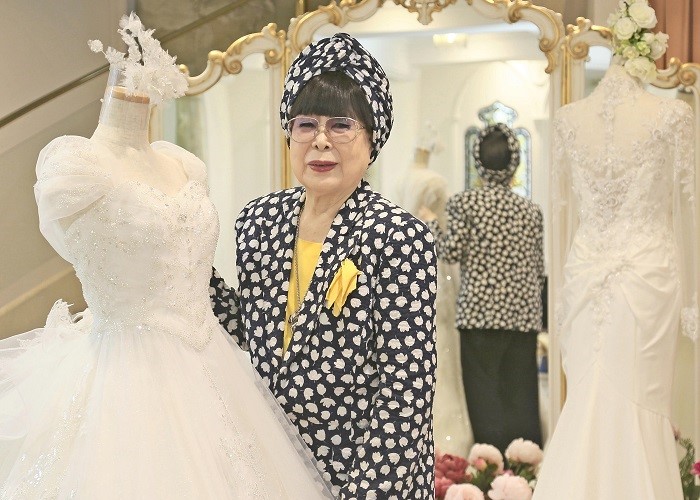 【希少 入手困難】桂由実の世界 ラ・マリエ '96 花嫁讃歌 ウェディングドレス 戦後企画用、桂由美さん.jpg