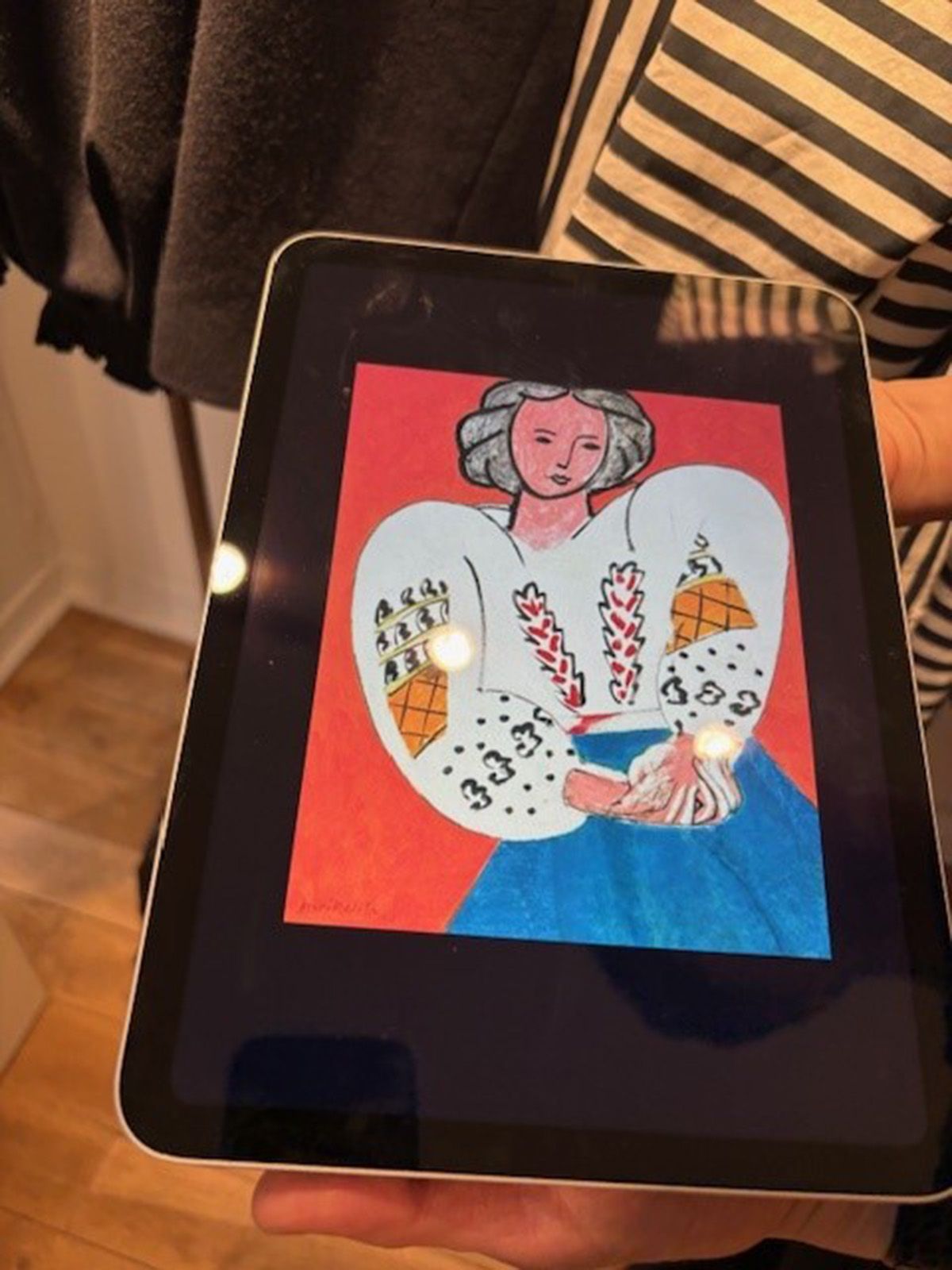 タブレットで見せてもらったアンリ・マティスの娘、マルグリットの絵