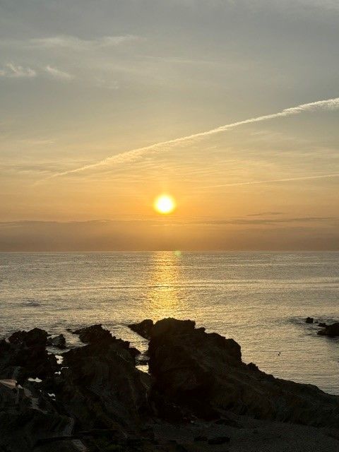 ルーフトップラウンジから見た夕日