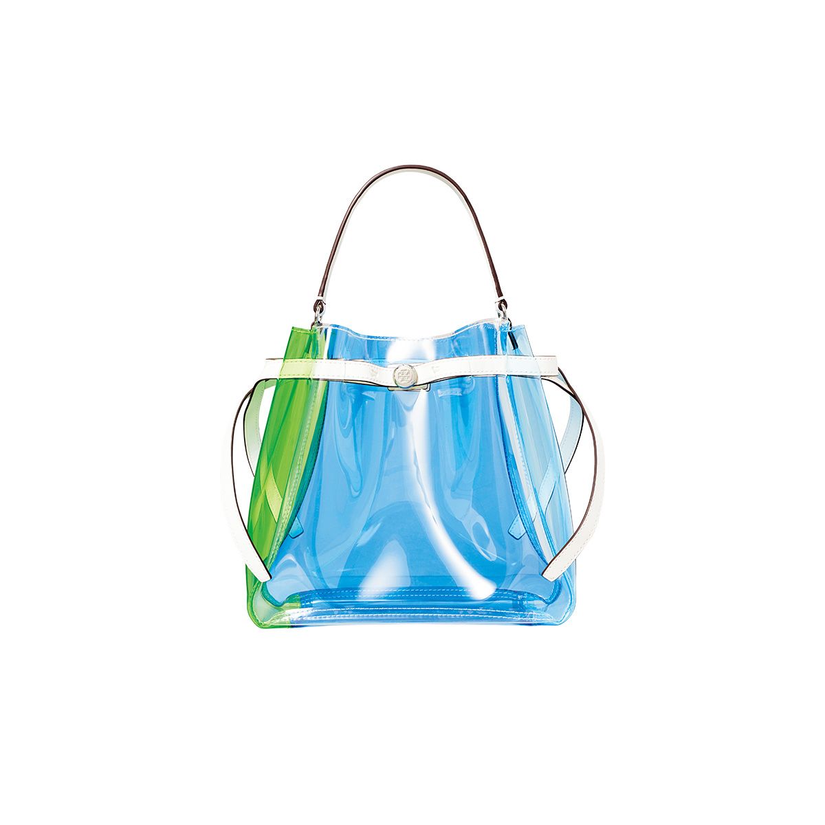 バッグ&ldquo;ロミー カラーブロック クリア バケットバッグ&rdquo;［W22&times;H21.5&times;D9.5cm］&yen;56,100（トリー バーチ／トリー バーチ ジャパン）