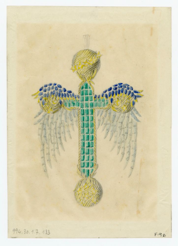 JS, Sketch for the Pectoral Cross for Rachel Bunny Mellon, 1959, MAD