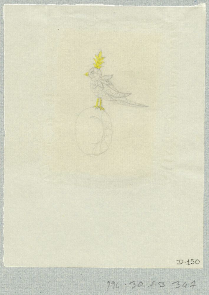 JS, sketch for Bird on a Rock, ca. 1965, MAD