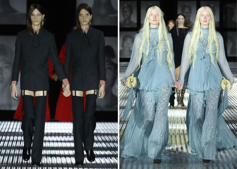 同じ服を着ても異なる個性。グッチのテーマ「Twinsburg」とは？【2023年春夏ミラノコレクション】